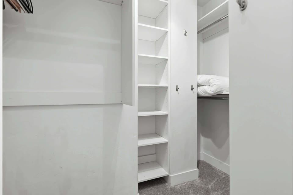 Lots of space in the master closet