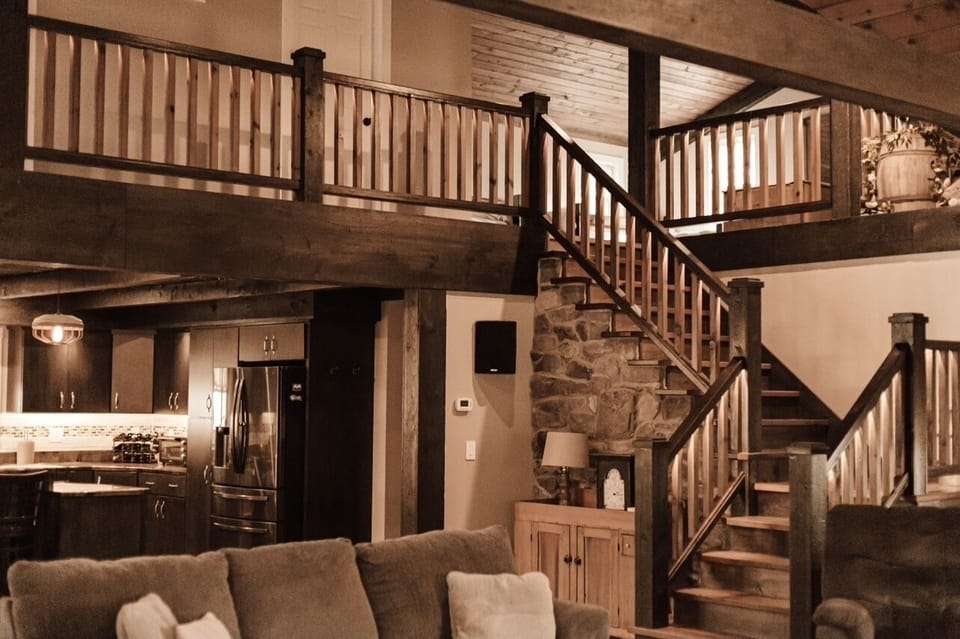 Stairs leading to loft 