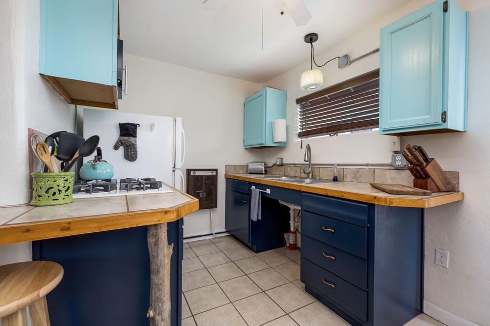 Full-stocked kitchen.