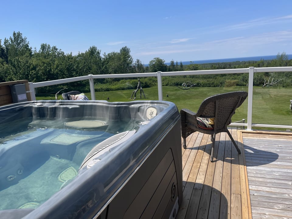 Hot tub with a view