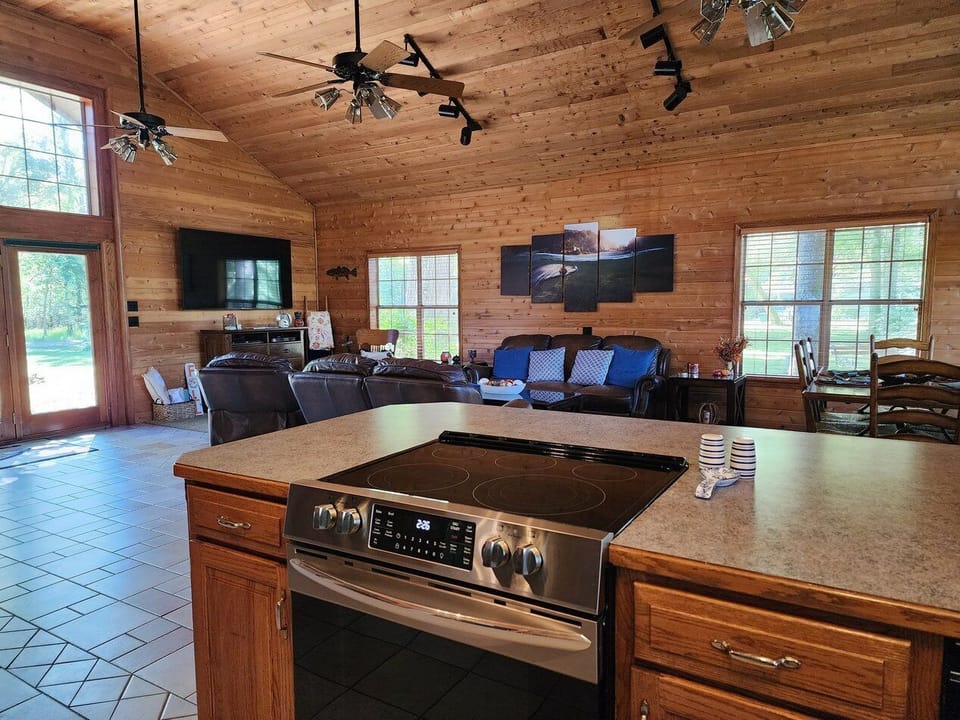 Kitchen Open to the Living Room and Dining Room 