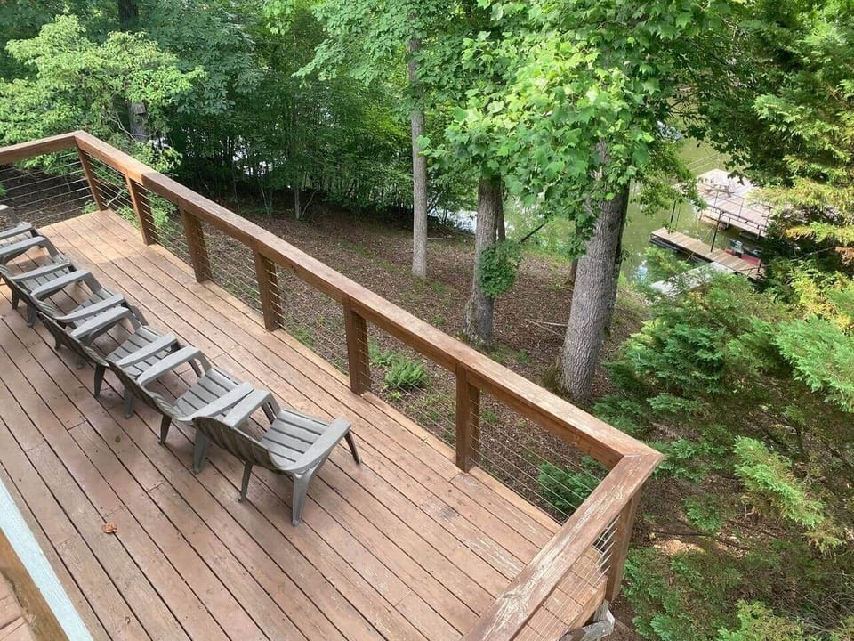 Back deck, overlooking the water.