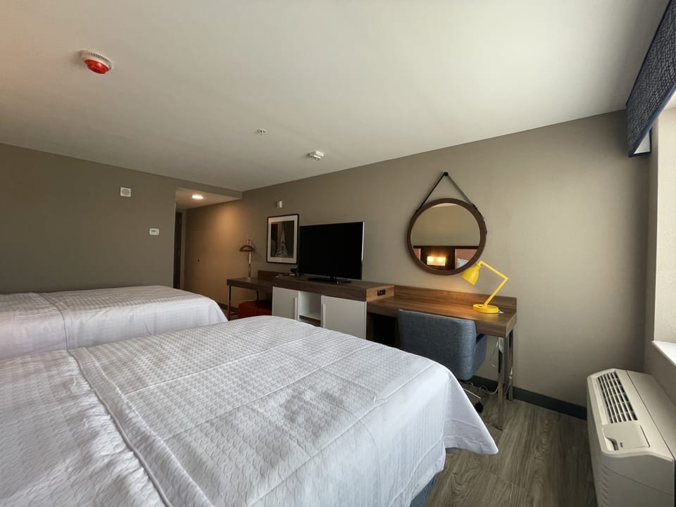 In-room safe, desk, laptop workspace, iron/ironing board