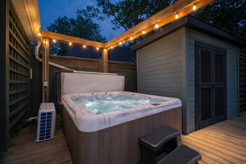 Hot tub night time