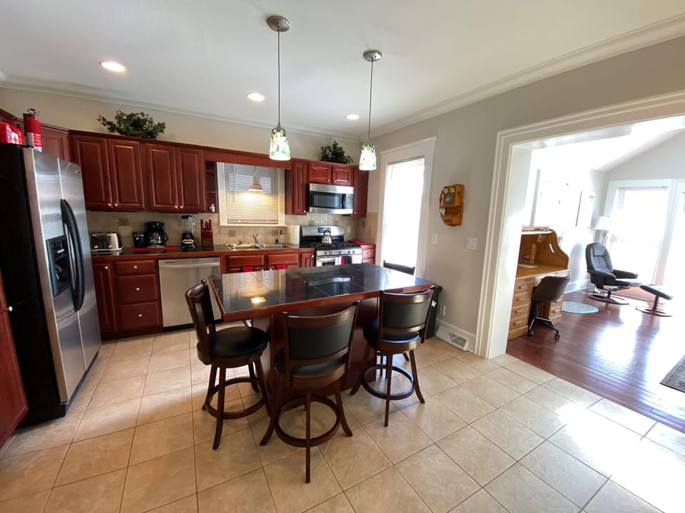 Nice clean kitchen with all the convenience of the home.