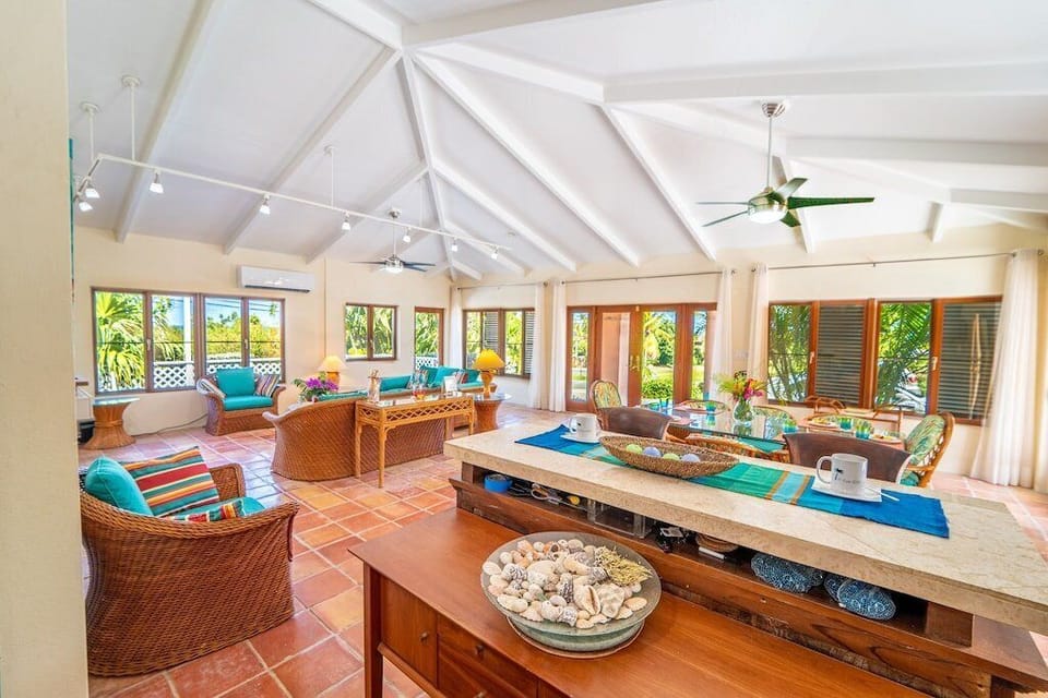 View from kitchen - Living Room & Indoor Dining Area