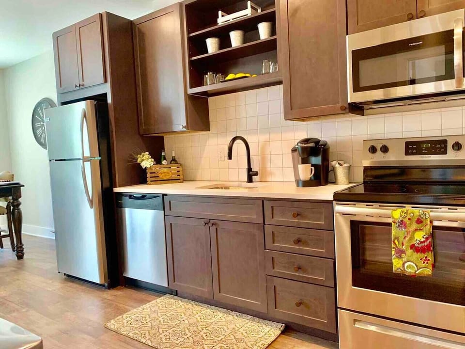 Well stocked Open Kitchen