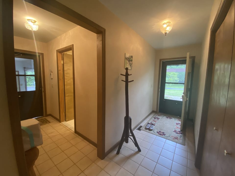 Front entrance and garage entrance