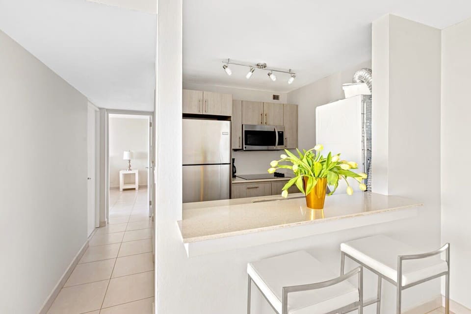 Renovated European sleek style kitchen 
