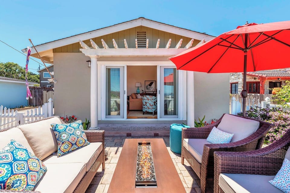 Front Yard with a Fire Pit