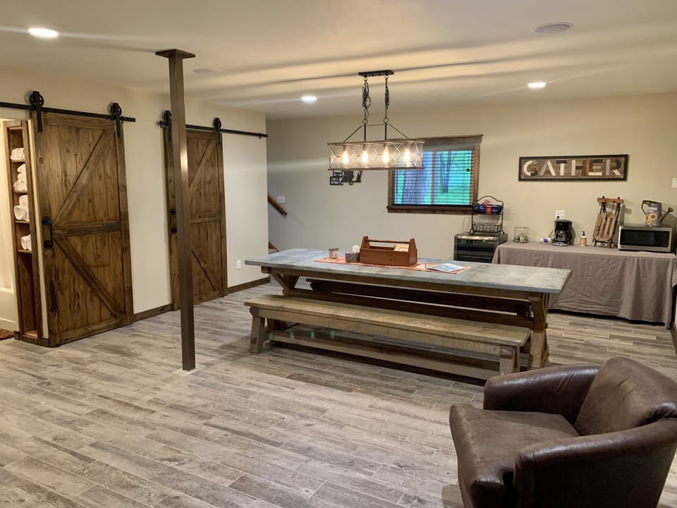 Upon entering the front door, a huge great room welcomes gathering.