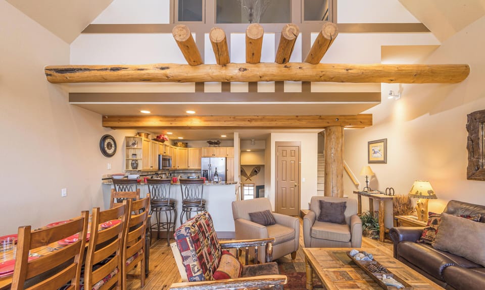 Open Concept Living, Dining and Kitchen Areas