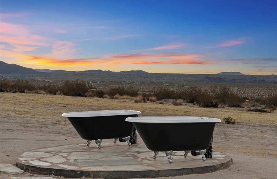 2 Cold Soaking Tubs with Views