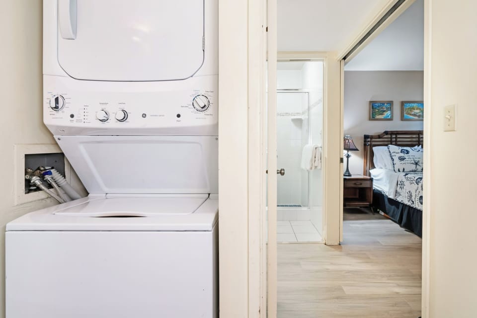 Washer/dryer in unit.