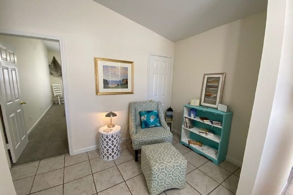 Reading area on the landing.