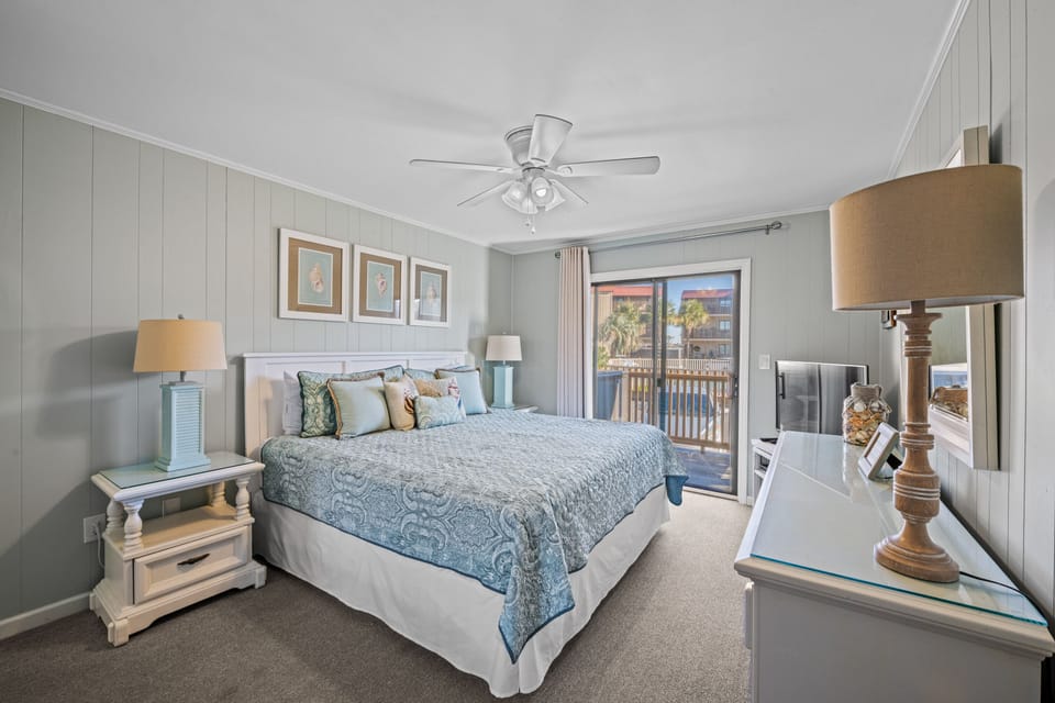 Wake up to the sound of the ocean in the king bedroom. 