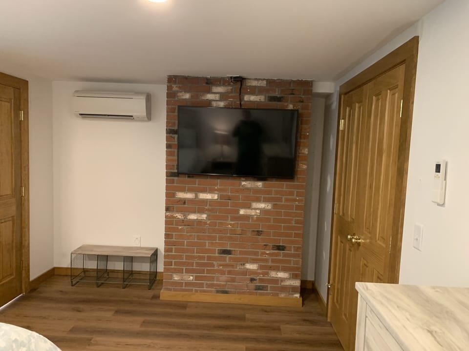 New 50' smart tv in new basement bedroom (2022)