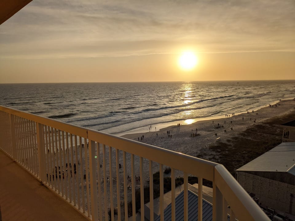 Sunset view from backside of balcony