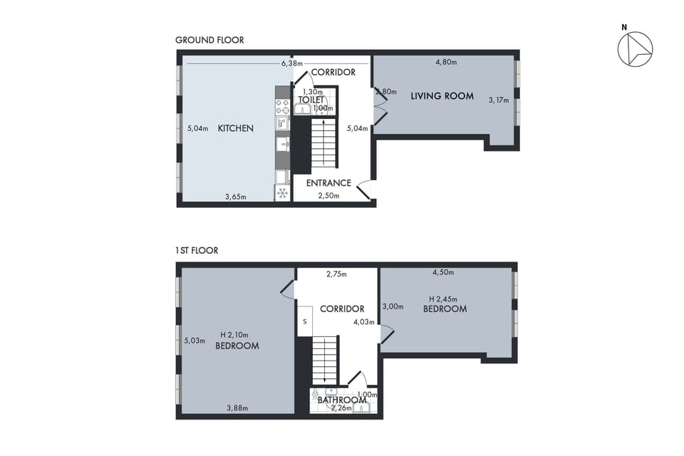 Apartment, 2 Bedrooms, City View | Floor plan