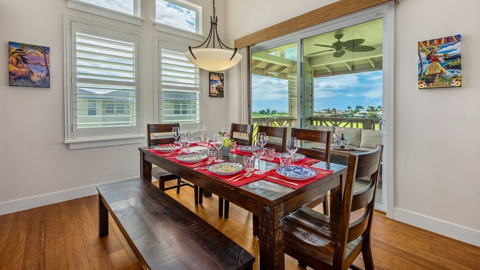 Pili Mai Resort at Poipu #06E - Dining Room & Lanai View - Parrish Kauai
