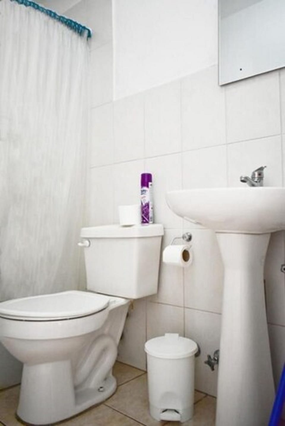 Shower, towels, soap, shampoo