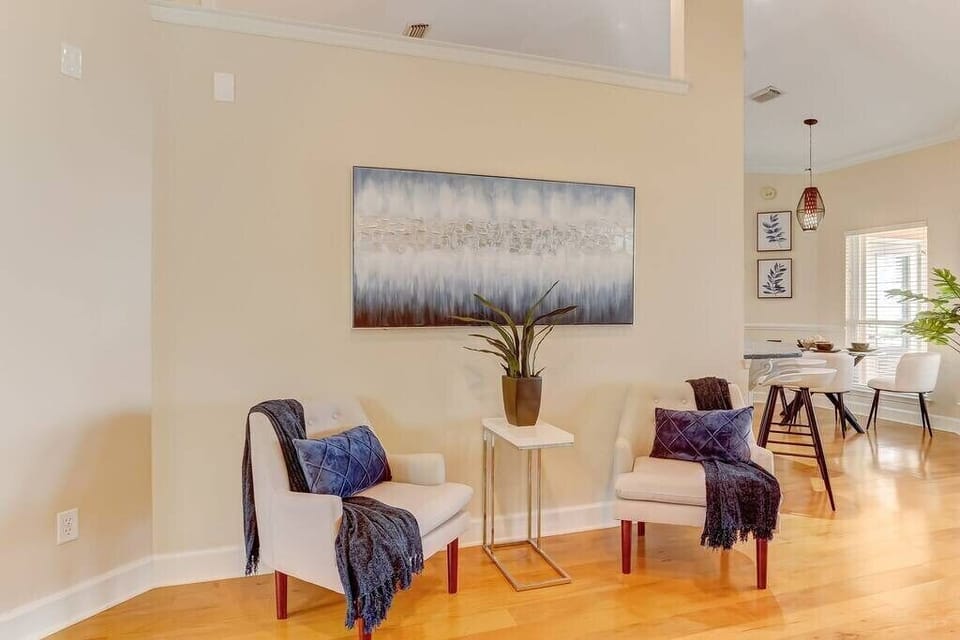 Comfortable accent chairs.