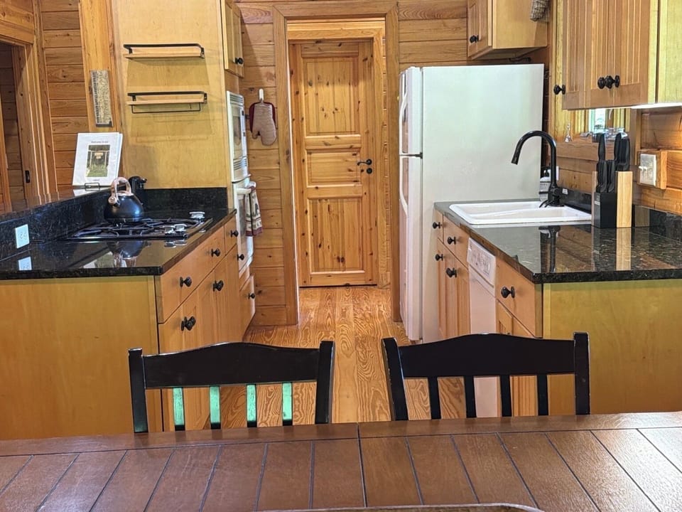 Fully equipped kitchen and open dining space for your crew!