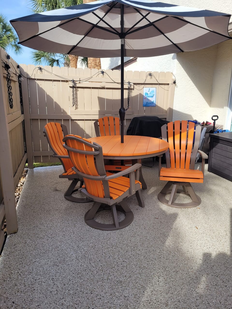 Private Patio with Composite Furniture