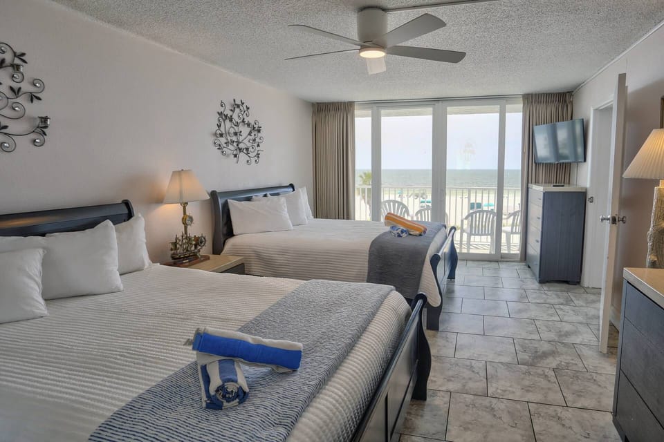 Spacious Bedroom with Two Queen Size Beds