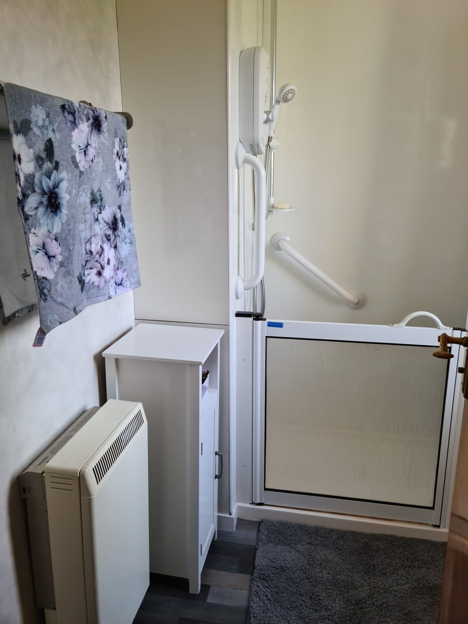 Bathroom with disability shower