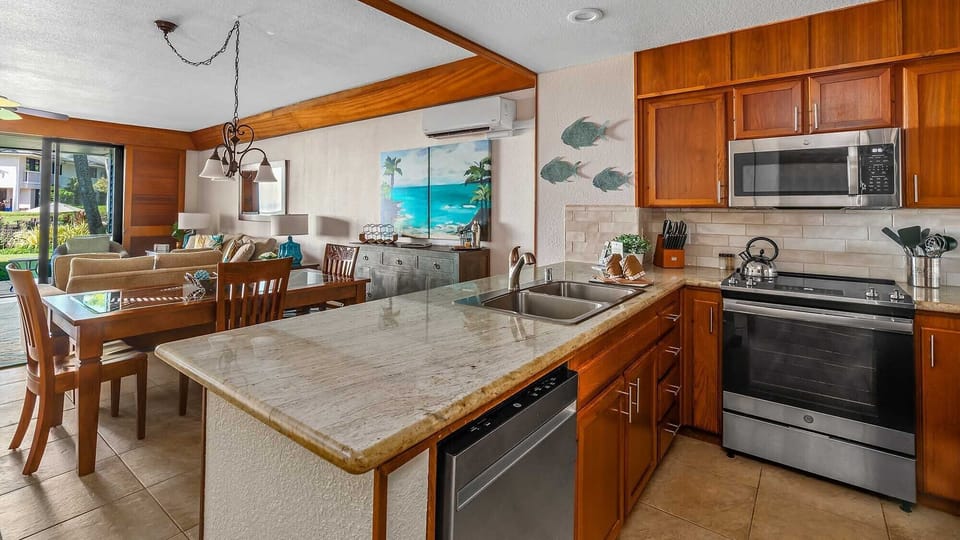 Poipu Kapili Resort #47 - Kitchen & Dining Room - Parrish Kauai