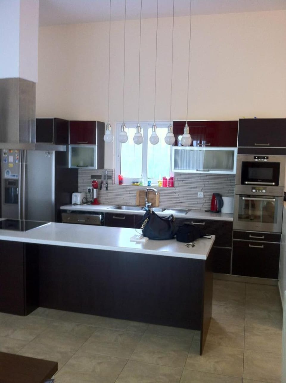 Villa | Private kitchen | Fridge, microwave, oven, stovetop