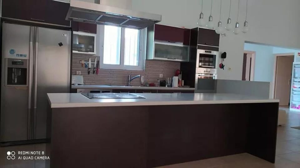 Villa | Private kitchen | Fridge, microwave, oven, stovetop