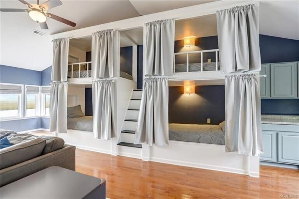 AMAZING room with four beds!! A favorite with the kids, can also sleep adults.