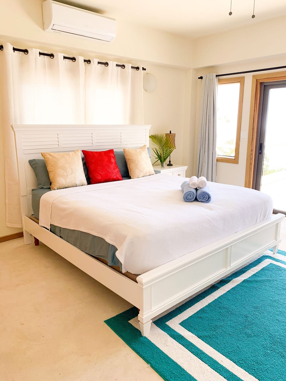 One of the King Rooms. Every room has access to outside and an ensuite bathroom.