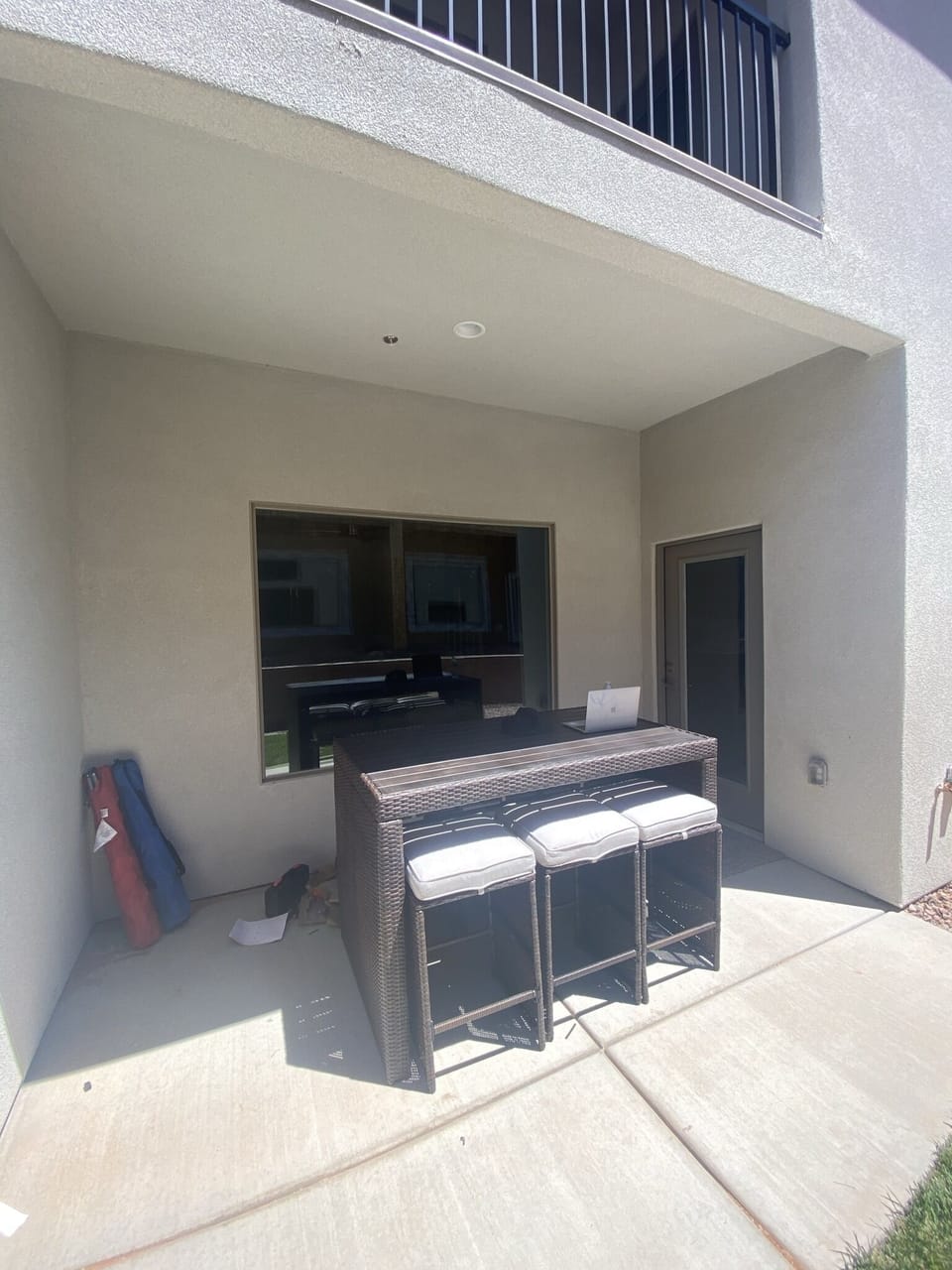 Outdoor seating on back porch!