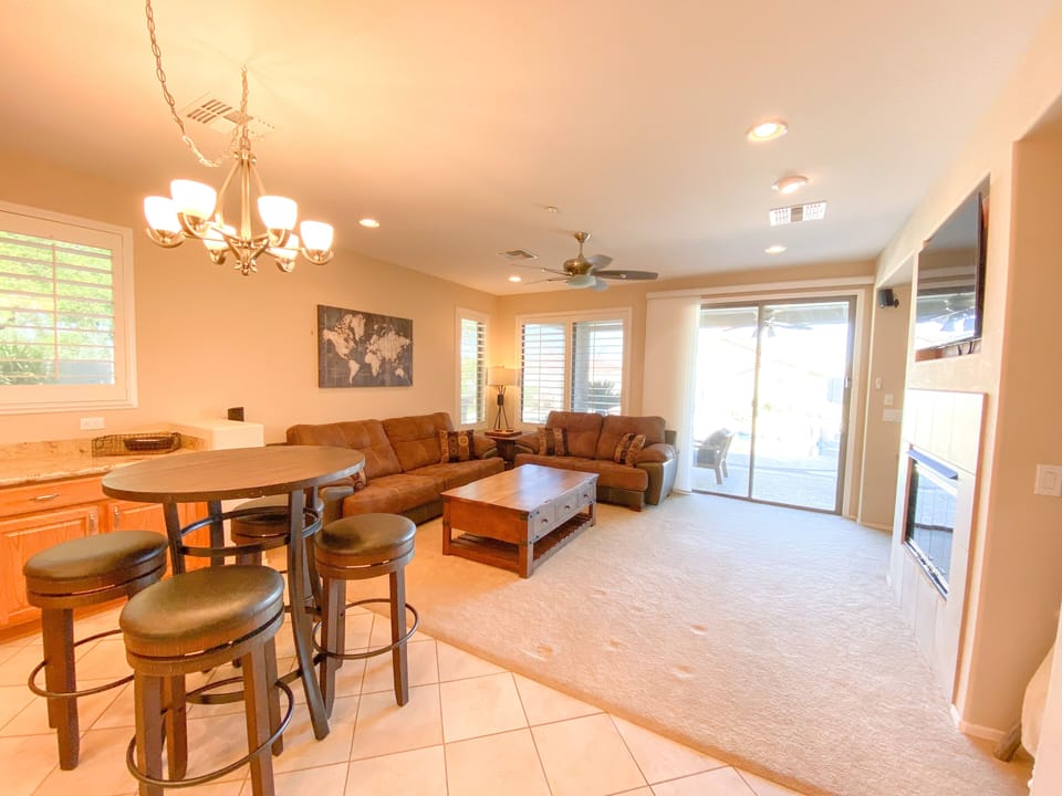 Bar top & living room