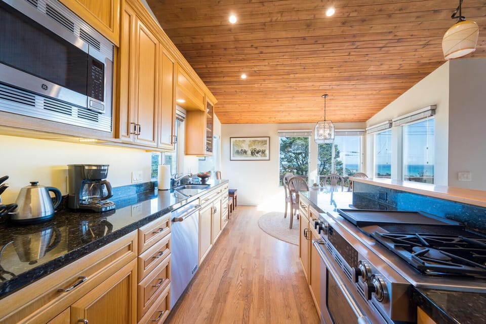 Updated kitchen with beautiful views