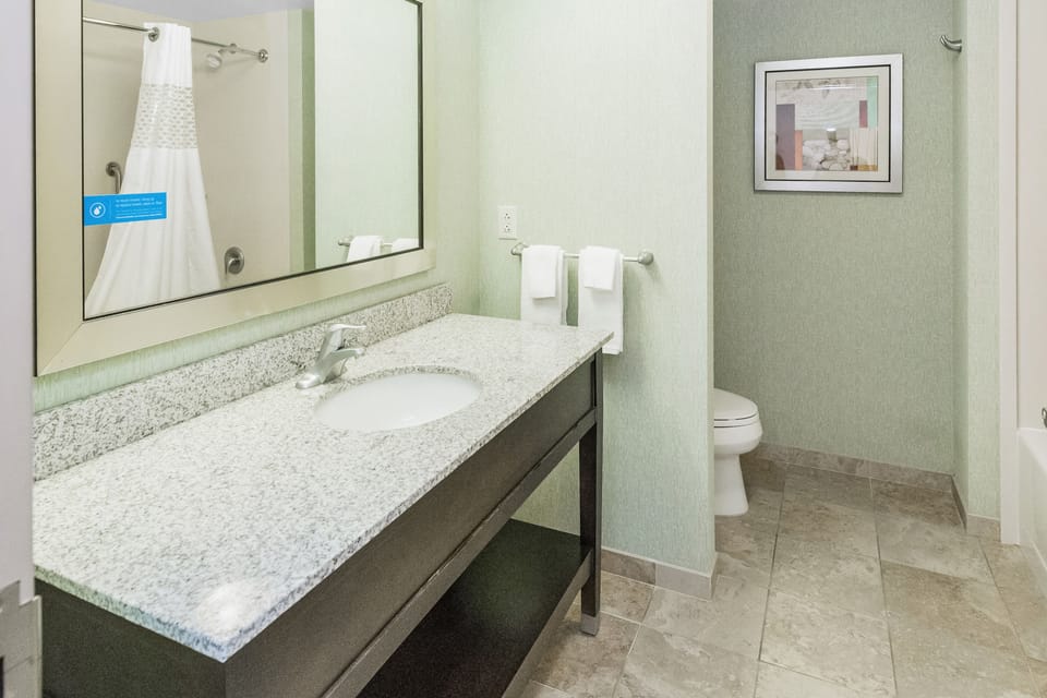 Free toiletries, hair dryer, towels