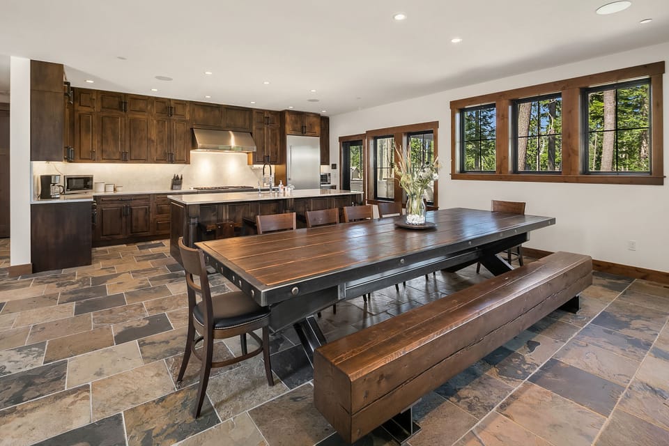 Fit for a King: - Huge dining table that can comfortably seat 14.