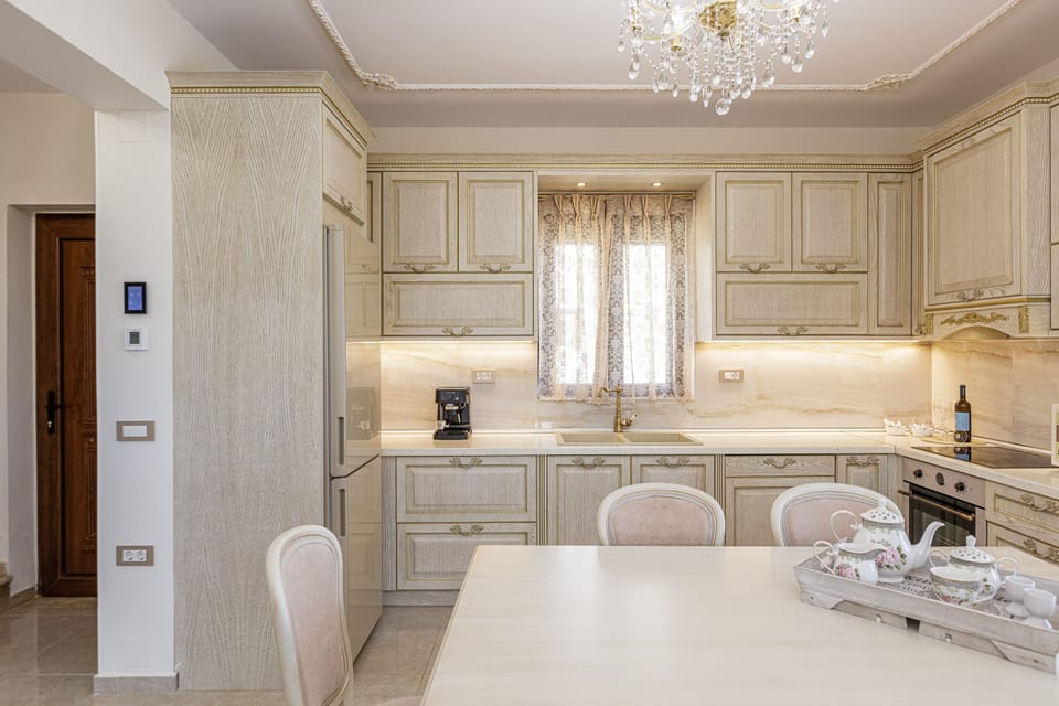 Features a fully equipped kitchen for culinary wonders.