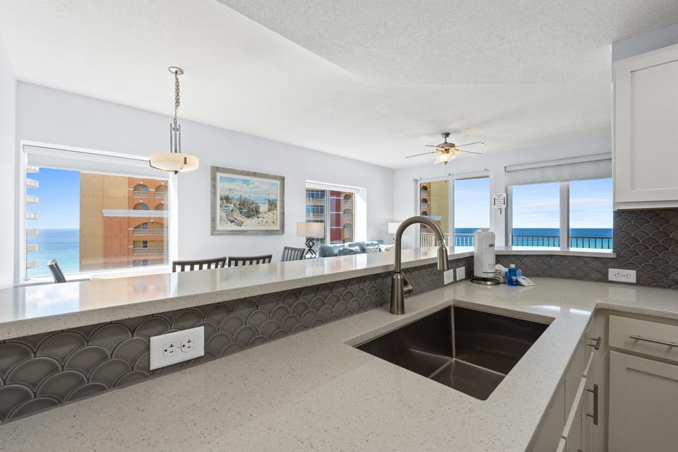 Full Size Kitchen with Bar Seating