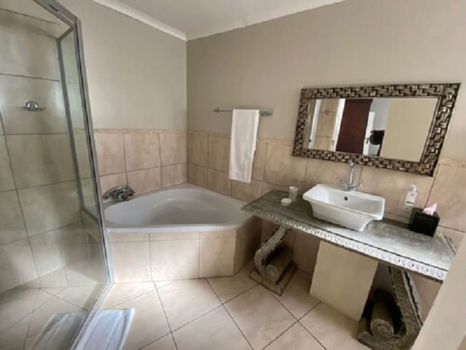 Luxury Room | Bathroom | Free toiletries, hair dryer, towels, soap
