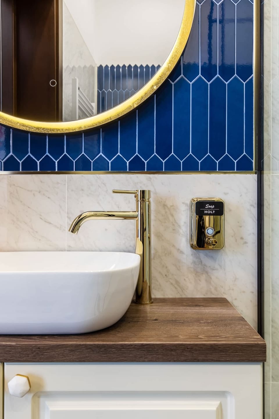 With plenty of space to organize all your toiletries, these bathrooms are a true spa experience!