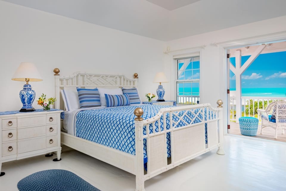Upstairs bedroom with closet and safe for storing valuables.