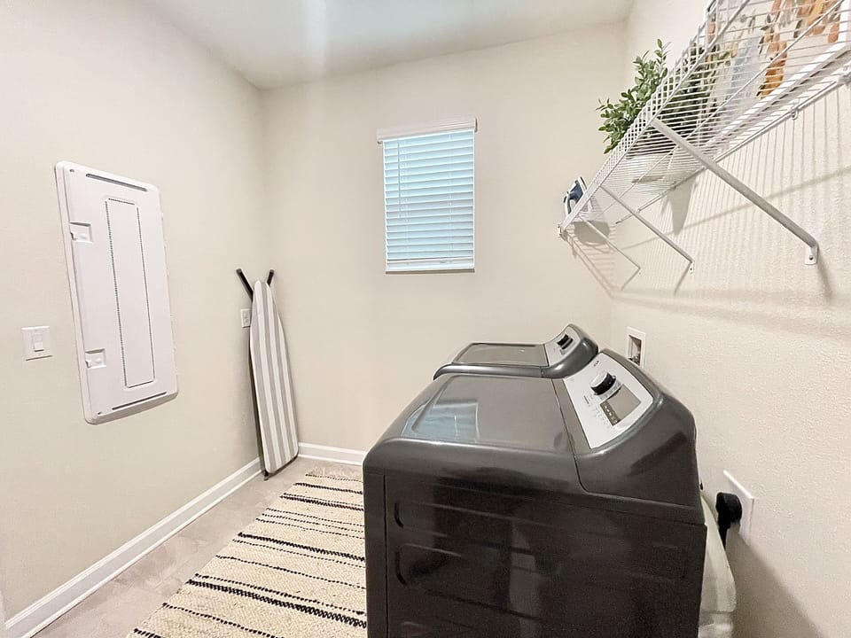 Large Washer & Dryer for your use. Laundry detergent not included 