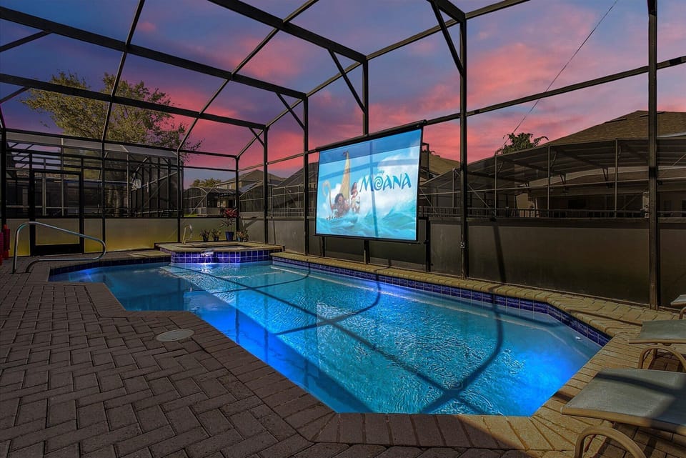 Guests have loved the new poolside theatre! Both cable TV with sports subscription and streaming are available - perfect for a Flick and Float!