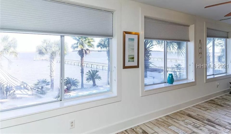 Upstairs breezeway/sunroom with water view