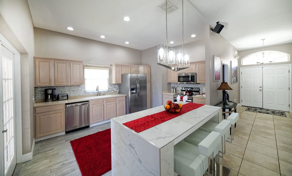 Kitchen Island with seating for three