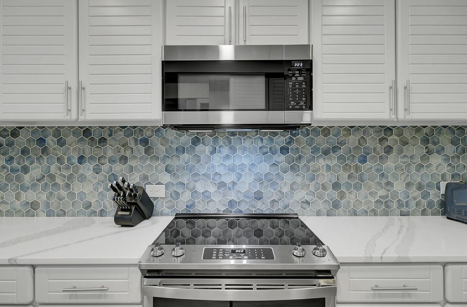 Oven and stove.